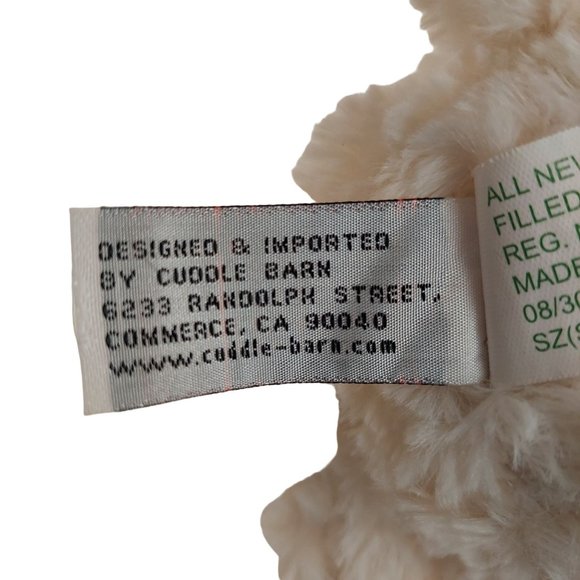 Cuddle Barn Bunny Rabbit Pink Yellow Fuzzy Stuffed Animal Plush Spring Easter - Picture 5 of 10